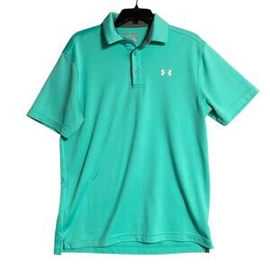 Under Armour‎ Mens M Teal Short Sleeve Polo